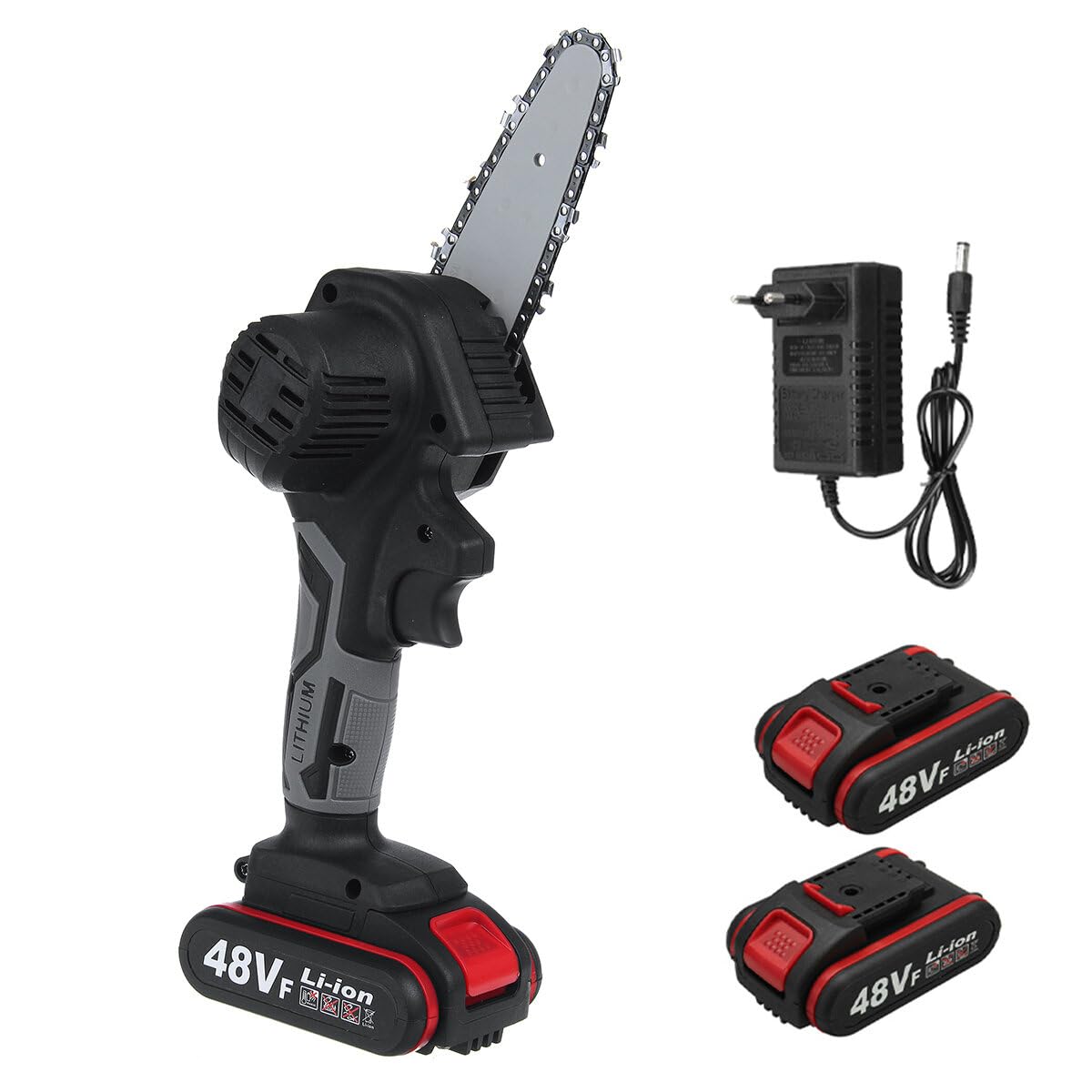 ¡Mini Motosierra 48V Recargable 2 Baterías!