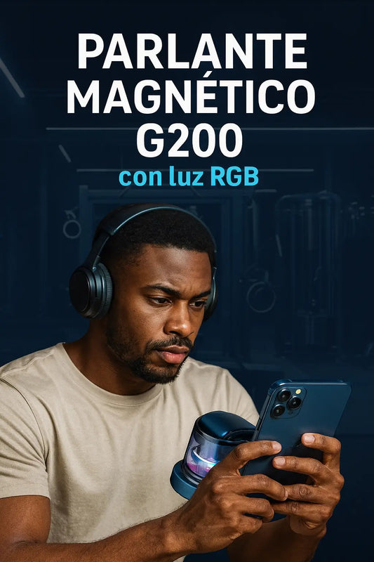 ¡Parlante magnético G200 con luz RGB!