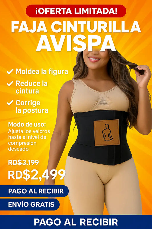 ¡FAJA CINTURILLA DE AVISPA/NEGRA/S!