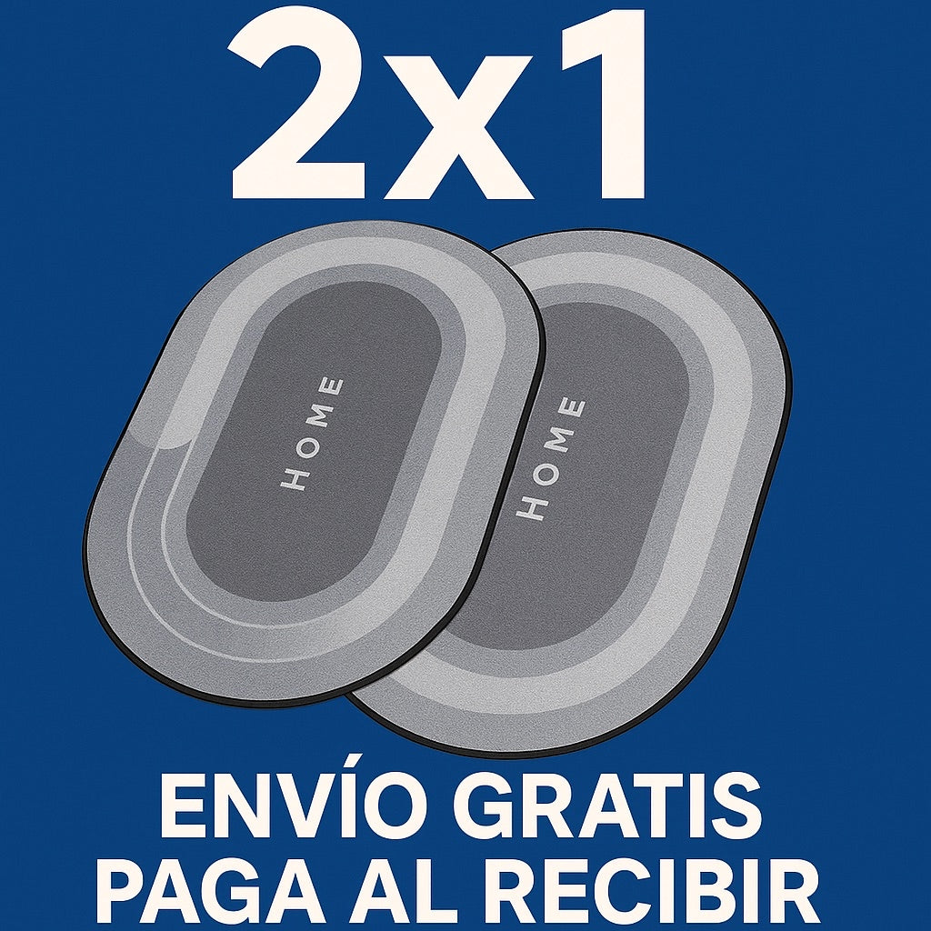 ¡ALFOMBRA DE BAÑO ANTIDESLIZANTE! 2X1